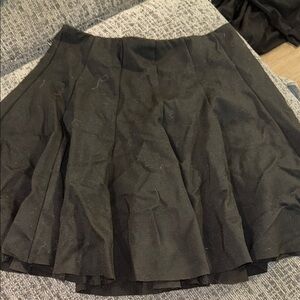 Astr Green Pleated A-line Mini Skirt